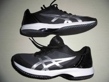 Neu; Asics Damentennisschuhe, schwarz-silber, Gr. 40,5/US 7 1/2, Gel-Court Speed