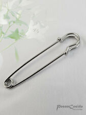 Kilt- Ansteck-Nadel Sicherheitsnadel Verschluss für Jacken Schals Strick silber