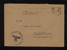 Feldpost II. WK - Brief 1944 der FP-Nr. 08015 Obergefreiter nach Frankfurt Main