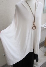poncho überwurf lagenlook cardigan stola umhang 42-46 L creme weiß street one 