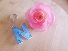 Schlüsselanhänger Buchstabe N, Resin Epoxidharz,  NEU
