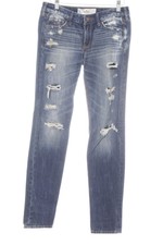 HOLLISTER Boyfriendjeans Damen Gr. DE 34 dunkelblau-wollweiß Street-Fashion-Look