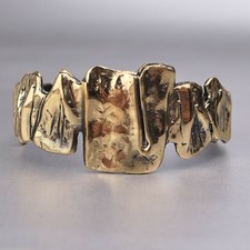 Harrie Lenferink - Organic Design - Armreif aus Bronze ungetragen 70-80er #14/22