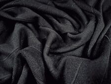 Bandage Rib Bodycon Stretch Spandex Jersey Stoff, pro Meter-uni-schwarz