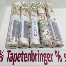 Vliestapete AS 5 x 36514-1 (5Rollen) Palmenblätter Bunt Dschungel Restposten