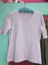 schickes Basicshirt von S. Marlon, Gr. L, flieder, fließender Stoff 