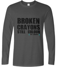PTSD 'Broken Crayons Still Colour' langes T-Shirt Veteranen psychische Gesundheit Bewusstsein
