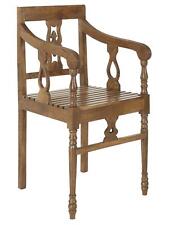 Armlehnstuhl Holzstuhl Sessel Handarbeit geschnitzt Stuhl massiv 4-Fuß