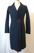 schwarzer Woll-Mantel von Zero Gr. 38 mit schwarzen Perlen Gothic 