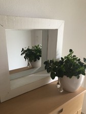 Garderobenspiegel | weiß | Wandspiegel | groß | Landhausstil | 50x50 |Ablage ❤️