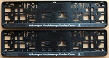 2x GEBRAUCHT VW NUTZFAHRZEUGE NFZ KENNZEICHENHALTERUNG NUMMERNSCHILDRAHMEN 52 CM