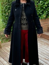 Wintermantel ca. Größe 34/36 schwarz, weit, sehr lang nur 2 mal getragen, gothic