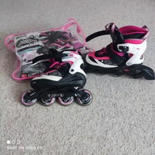 crivit Kinder Inlineskates Grösse32-36,  Rollerblades , Rosa/Schwarz, 