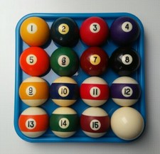 Pool Billard Kugeln Komplettsatz mit Tablett Set Satz 16 Stück Ball Kugel PROFI