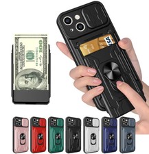 Kartenfach Outdoor Ring Handy Hülle iPhone 14 Samsung Xiaomi Slide Kamera Schutz