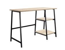 Industrieller Stil Heimbüro Bank Schreibtisch Sauder Charter Eiche Oberfläche PC Laptop Schreibtisch