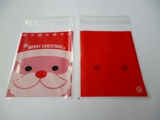 20 St. Cellophanbeutel Tüten selbstklebend transparent Weihnachten ca.13x8cm.