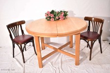 Schöner runder Landhaus Tisch Esstisch Küchentisch Ausziehbar Buche Massiv Holz