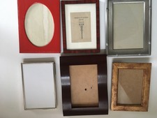 6 Fotorahmen / Standrahmen - Leder, Metall, Holz - 