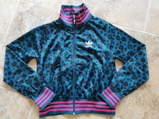 Adidas❤️ Jacke Damen Gr 36 Petrol Pink Leopard Bunt Mehrfarbig 
