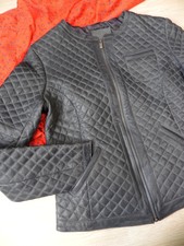 hübsche, robuste Lamm- Lederjacke Echtleder Jacke Biker gesteppt Gr. 36 / 38 (L)