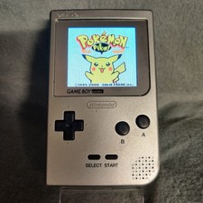 Nintendo GameBoy Pocket IPS-Screen Farbbildschirm 2,6" Original Silber Shell