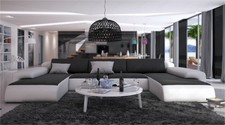 Design Polstercouch Wohnlandschaft Eckcouch SERLAS U Form Luxussofa Stoffsofa