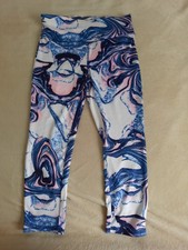 Sophia Thiel 3/4 Leggings blau rosa weiß   Gr. S