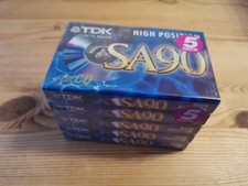 TDK SA 90 5er Pack / Leer Kassetten, Cassette, MC / Neu in original Folie 