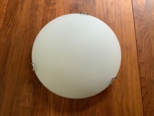 Deckenlampe * rund * Glasschirm * W. Müller München * 30 cm Durchmesser