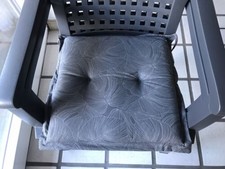 4 x Sitzkissen Auflage Sitzpolster Sitzauflage grau Anthrazit 50 x 50 cm