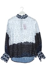 TONNO & PANNA Langarm-Bluse Damen Gr. DE 36 schwarz-weiß-blau Casual-Look