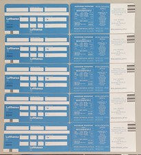 10 Lufthansa Einsteigekarten / Business Class Boarding Pass 80er Jahre !