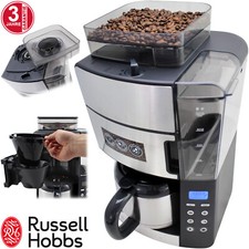Russell Hobbs Grind & Brew Thermo Edelstahl Kaffeemaschine Mahlwerk Kaffeemühle