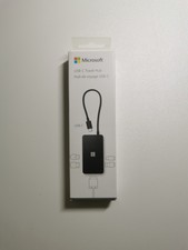 MICROSOFT USB-C Travel Hub Schwarz Black Kompatibel mit MacOS, Windows, ChromeOS
