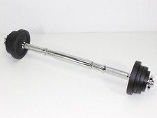 Langhantel 80cm Kurzhantel Set 16 kg Gusseisen Hanteln 30 mm Gewichte Gewinde 20