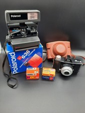 Polaroid 636 Close Up + Agfa Click I + 2 Filme *Agfa/Kodak* Sofortbildkamera
