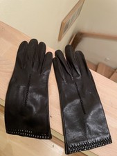 Damen Echt Leder Handschuh 23 Cm weich , ungefüttert Lederhandschuh