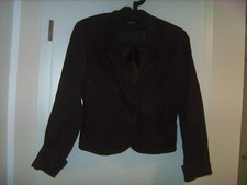 Orsay Damen Mädchen JACKE Blazer Braun Cord Blumen Muster Gr. S 36 38