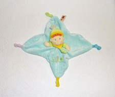 NICOTOY Junge Wichtel türkis blau Schmusetuch Schnuffeltuch Kuscheltuch wie NEU