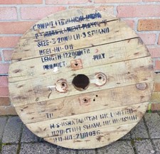 Holz Kabel Trommel Reel TOP ideal für Garten Pub Coffee Bar Tisch Uhr Uni S