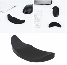 Mauspad Silikon Handauflage Ergonomisch Ablage Rund Schwarz Tastaturauflage NEU