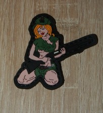 Gun Shotgun Girl 3D Rubber Patch Abzeichen Grün PVC Patch airsoft gotcha Softair