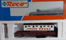  Güterwagen Rungenwagen mit Hänger Circus Krone Roco 46306 H0 OVP Märklin Achsen
