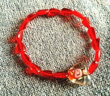 Armband Kinderarmband gablonzer Glasherzchen SONDERPREIS