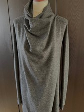 Original HELMUT LANG Cardigan Strickhülle Wolle weich dunkelgrau S 34 36 