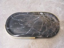 Platte Servierplatte Tablett Marmor gemasert oval 28 cm rund MANUFAKTURWARE neu
