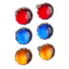 12mm Czech Glas Kristall Edelstein Farbe Cabochon Platiniert Ohrstecker