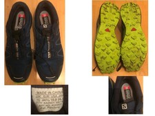 Sneakers Salomo 44 2/3 dunkelblau Sohle neongelb Speedcross 4