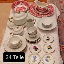 Konvolut 34.tlg.-pro Teil 1 Euro--verschd. Teile v.Porzellan-Geschirr-Hersteller